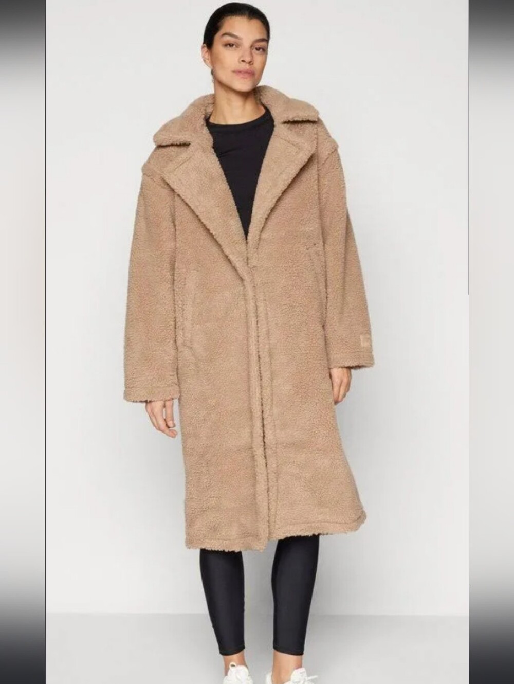 Fabletics teddy long coat jacket waffle cone womens XXL / 1X NEW